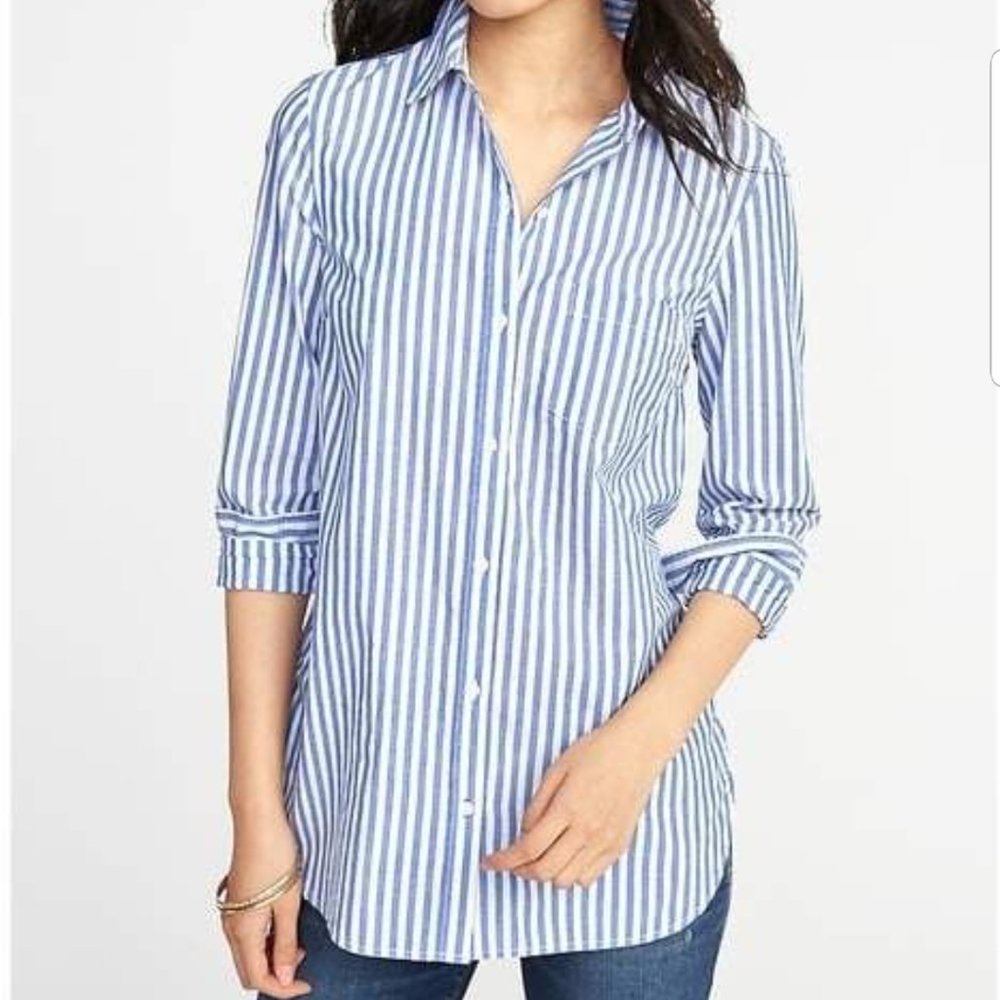 NWT Old Navy Tunic Length Shirt Top Beige Size L